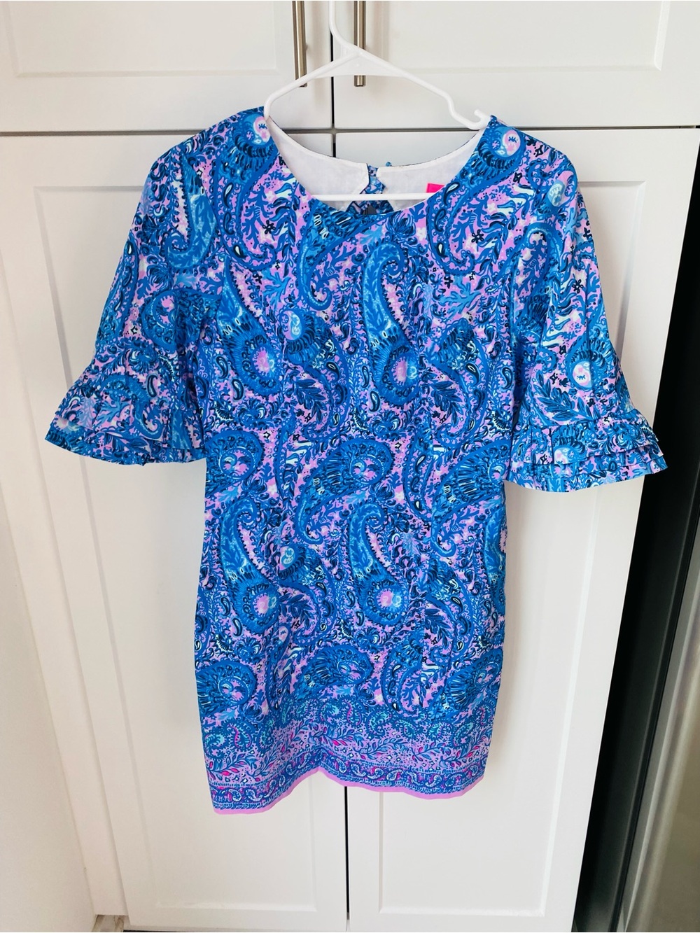 Lilly Pulitzer fiesta stretch  size 2 purple Iris hello sunshine woven dress